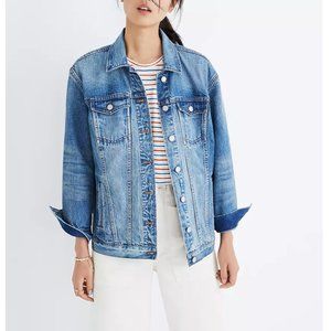 Madewell Oversized Jean Jacket in Capstone Wash G5117, Size Small